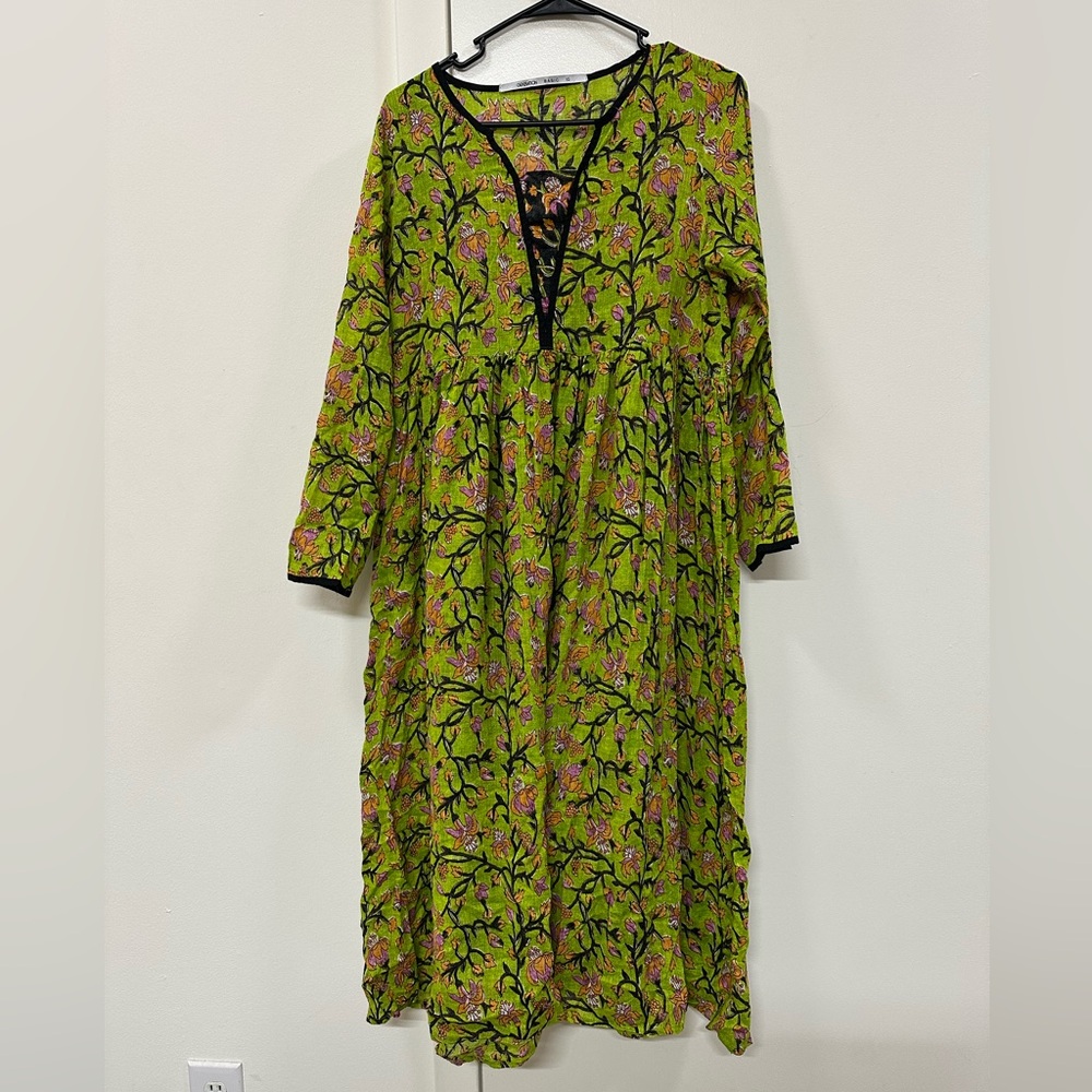 Generations- Floral Green and Black Women's Dress